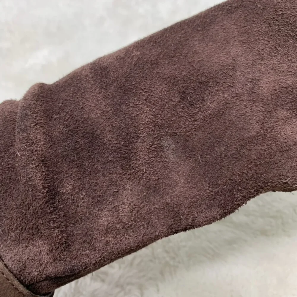 UGG 1005266 Women's Waterproof Lesley Uptown Knee High Wedge Boots Brown Size 6